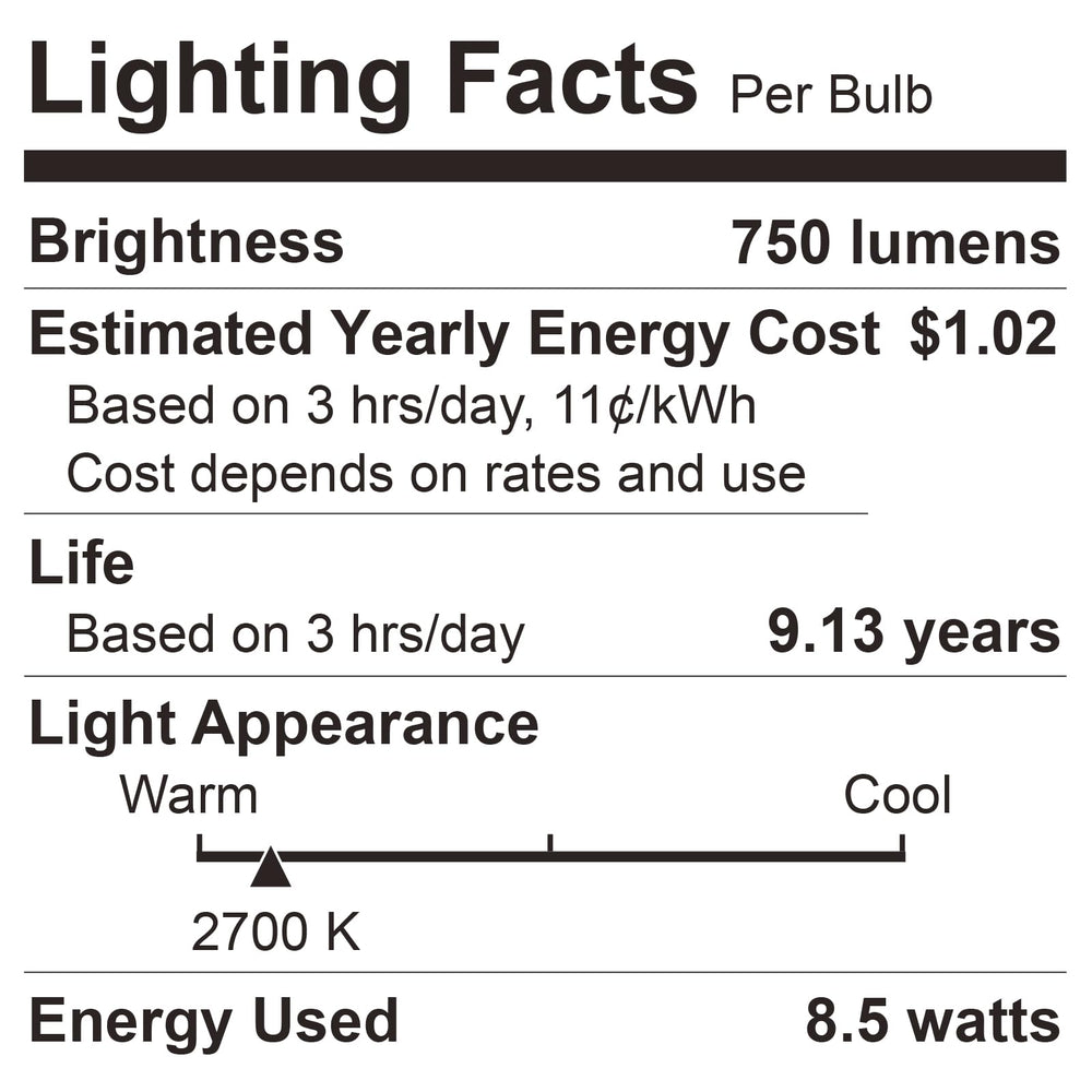 Sigalux warm 2700K light suitable for bedrooms, living rooms, and kitchens
