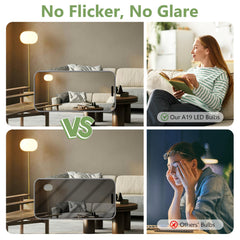Sigalux A19 soft white 2700K illumination ideal for bedrooms and living spaces