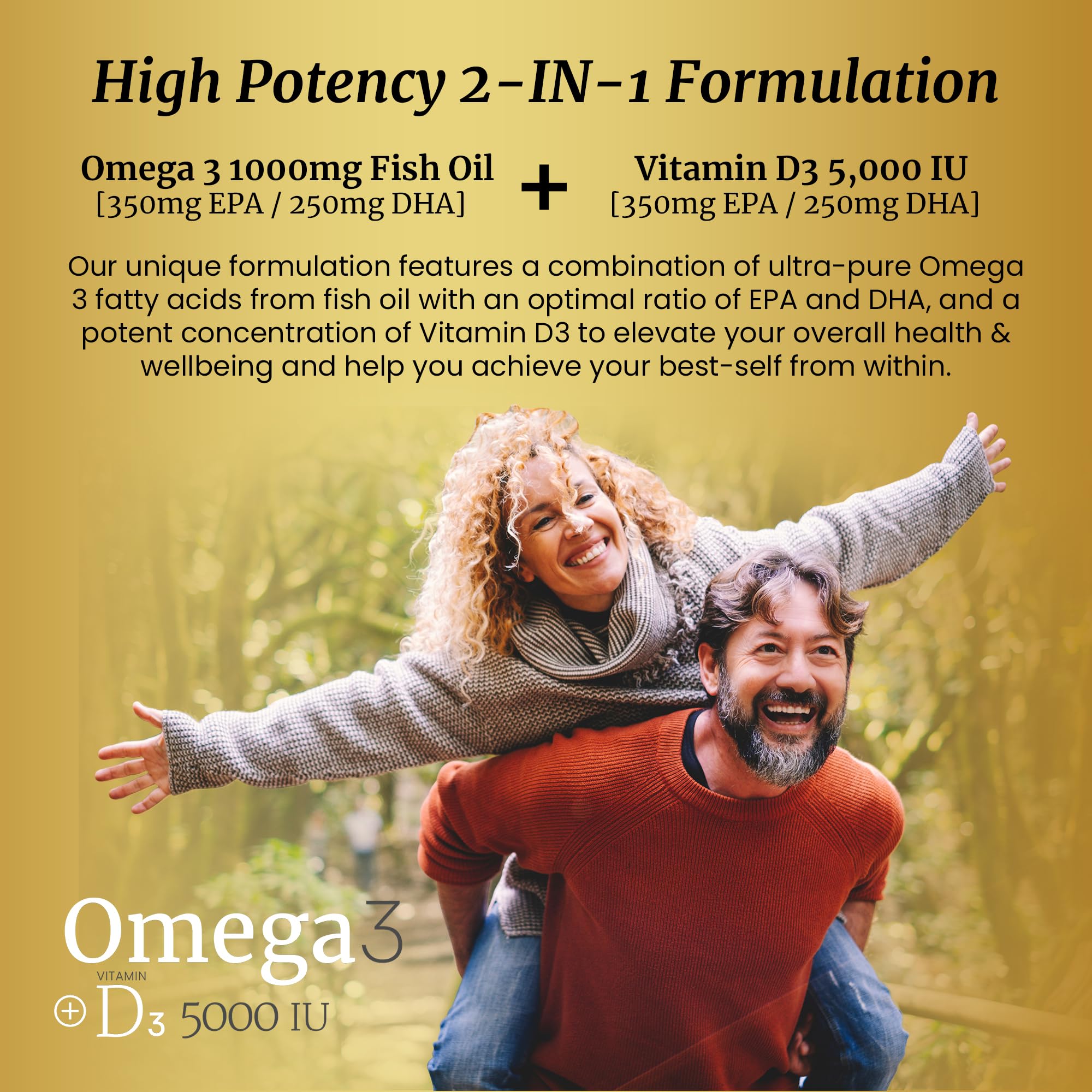 Capsules close-up showing 1000mg omega-3 per serving
