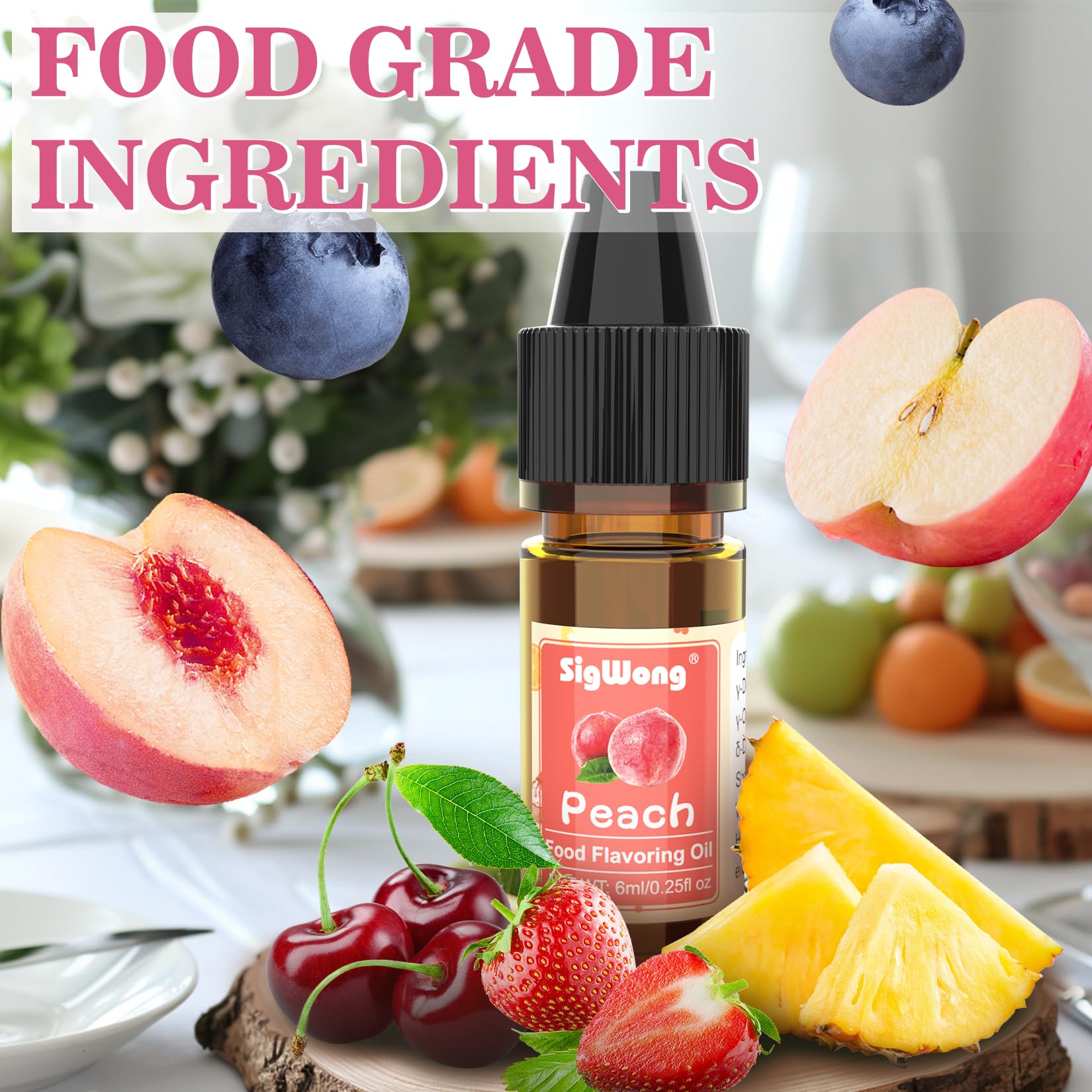 SigWong cherry flavoring oil bottle pour for lip care and ice cream