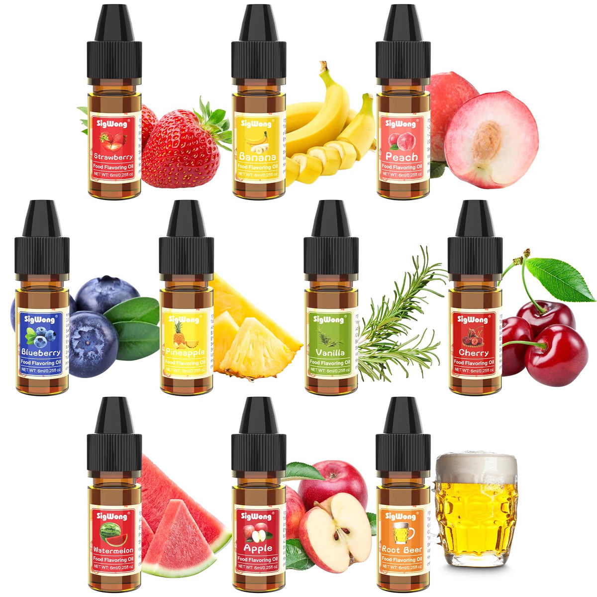 SigWong strawberry flavoring oil bottle pour for lip gloss and beverages