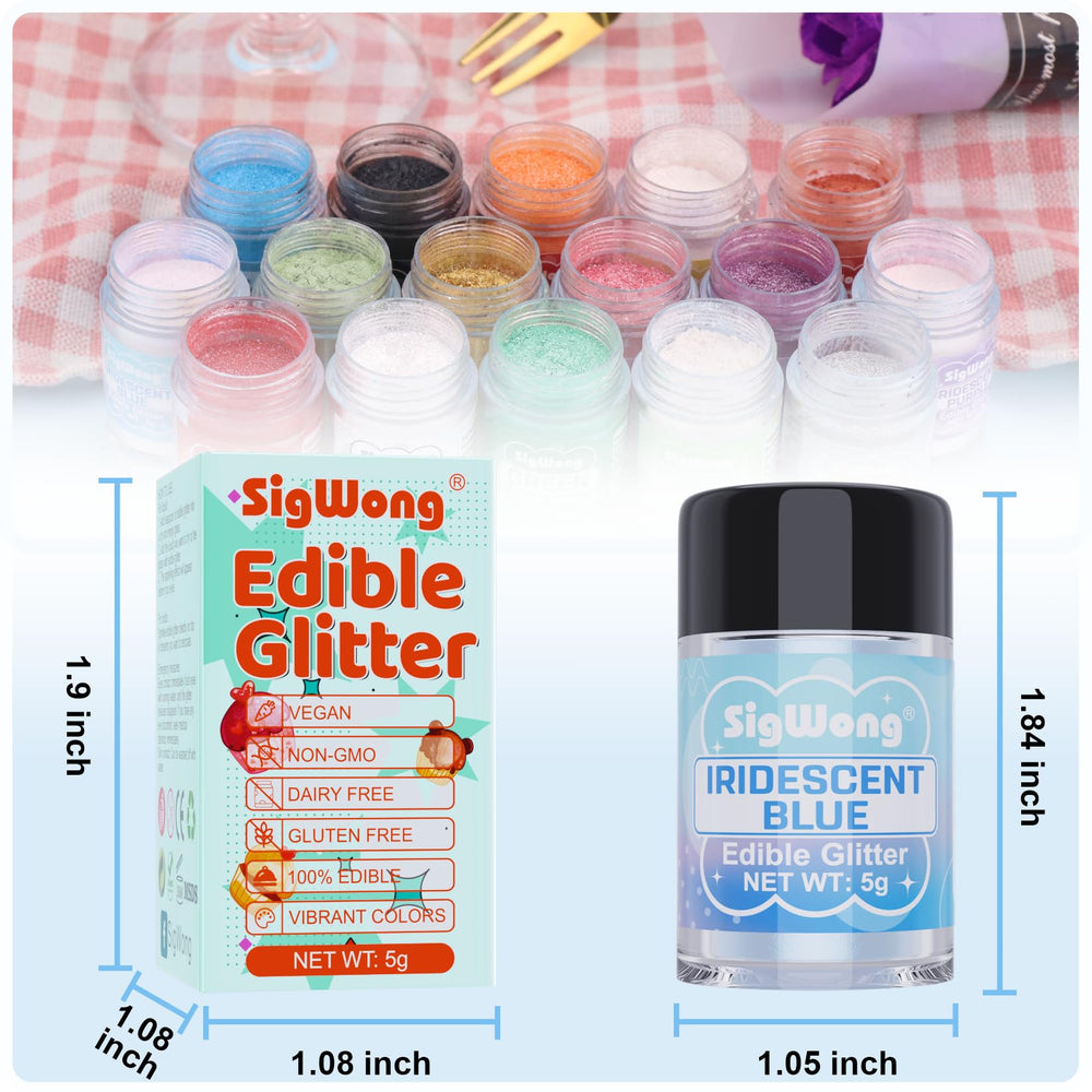 SigWong vegan gluten-free food-grade glitter for safe decorating