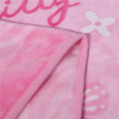 SIKYUCOR pink blanket fabric close-up highlights plush softness
