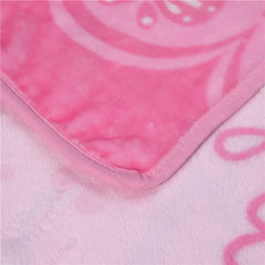 SIKYUCOR cartoon throw blanket pink on bed offers cozy, all-season comfort