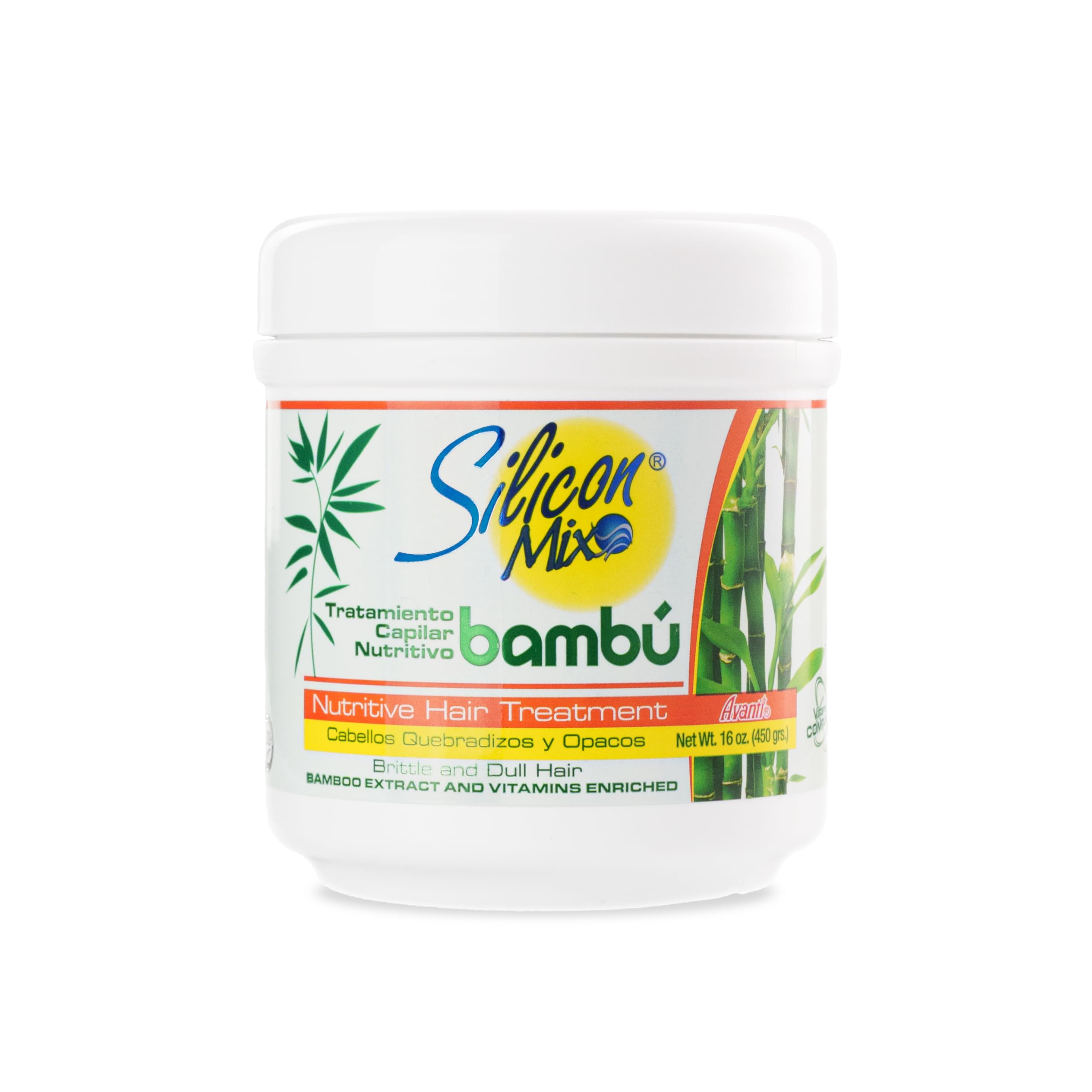 Silicon Mix Bamboo Nourishing Hair Treatment bottle offers rich conditioning for smooth, hydrated hair