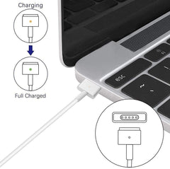 SiliconV desk setup with MacBook Pro charger neatly arranged