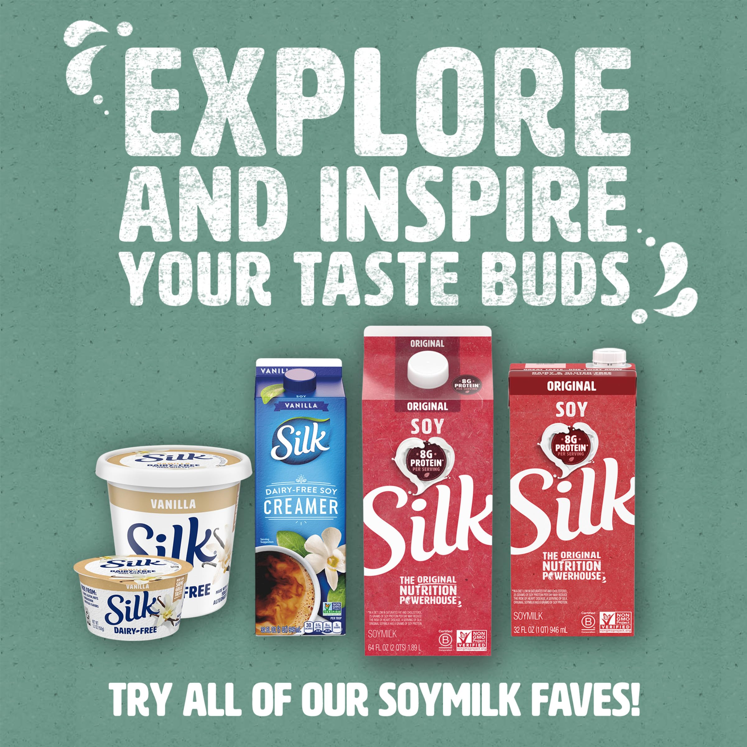 Silk dairy-free and lactose-free soy milk suitable for sensitive diets