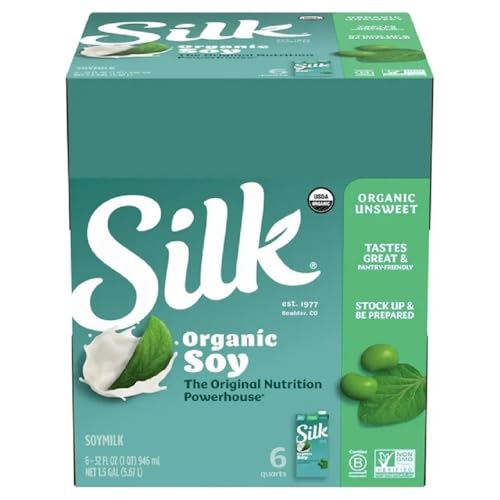 Silk unsweetened soy milk added to coffee for a creamy dairy-free cup