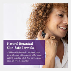 Spray on pulse points with Silk Road Organic Lavender for balance