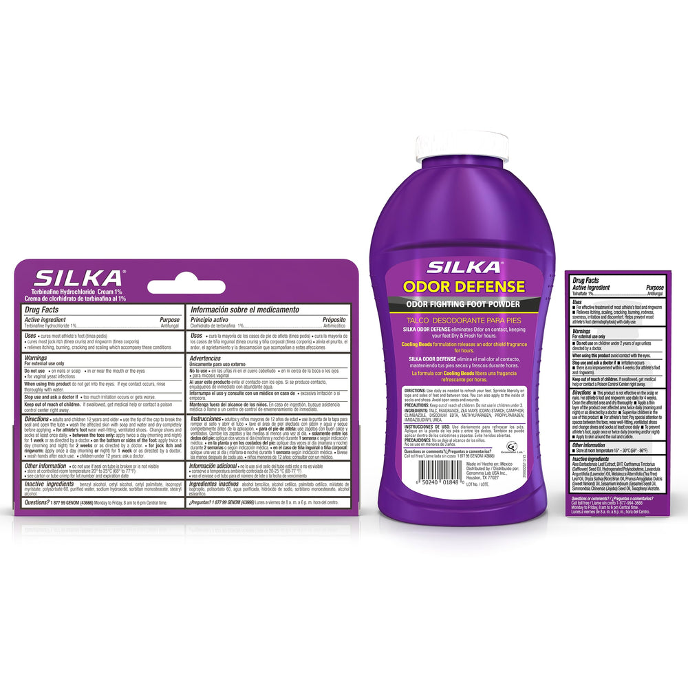 Silka Antifungal Liquid label close-up with clear branding.