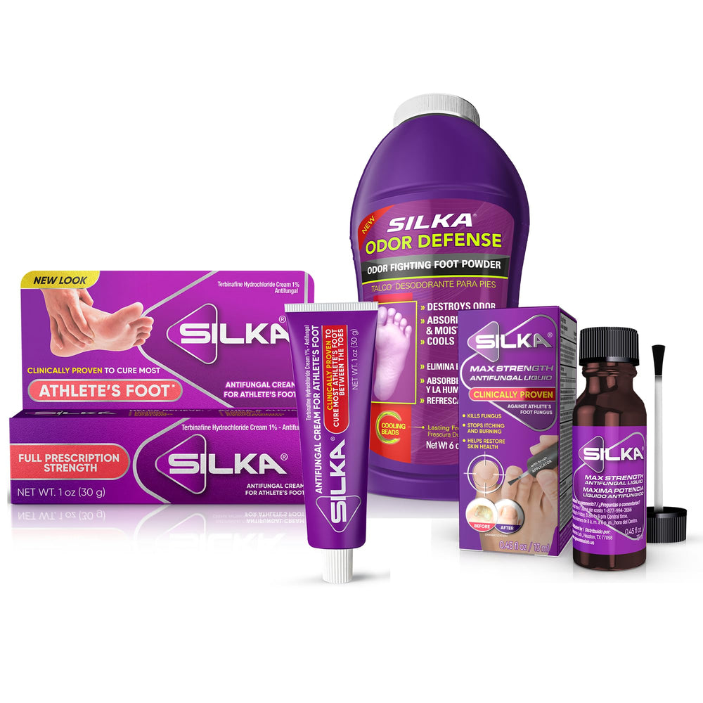 Silka Emergency Foot Care Kit package on display for complete foot care.