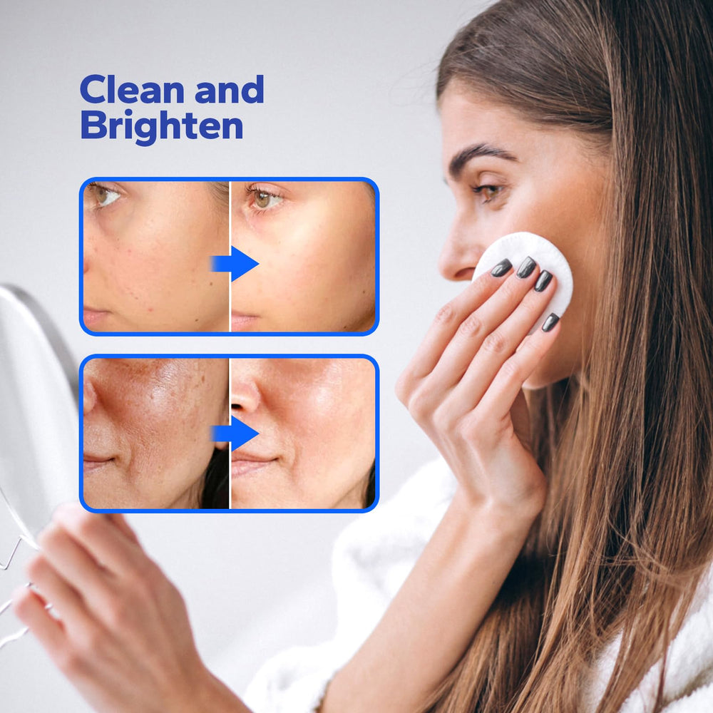 SilkyShark Glycolic Pad swiping on cheek for gentle exfoliation