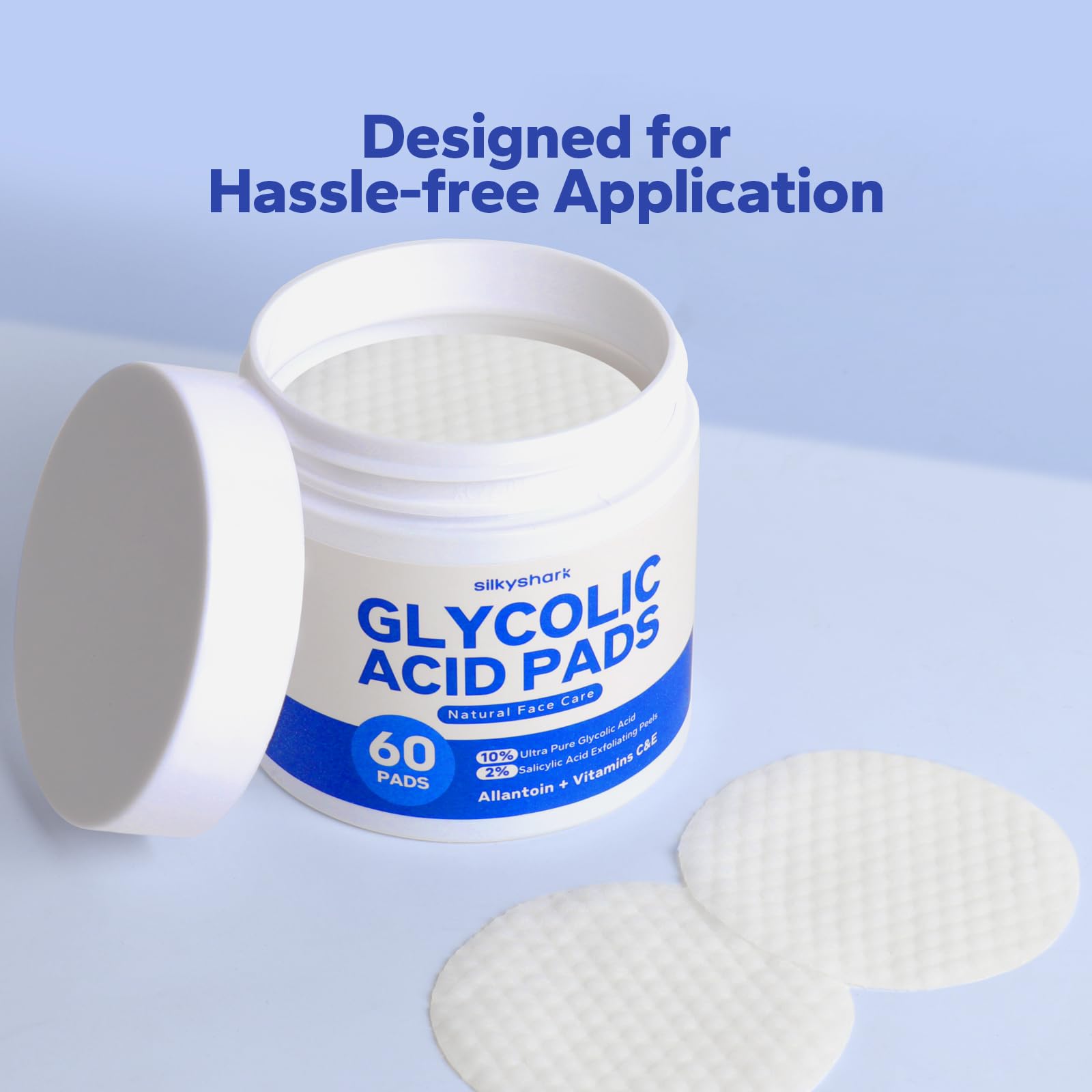 SilkyShark Glycolic Pads ready to elevate routine
