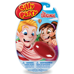 Silly Putty Crayola Original 3-pack packaging on display promoting creative play