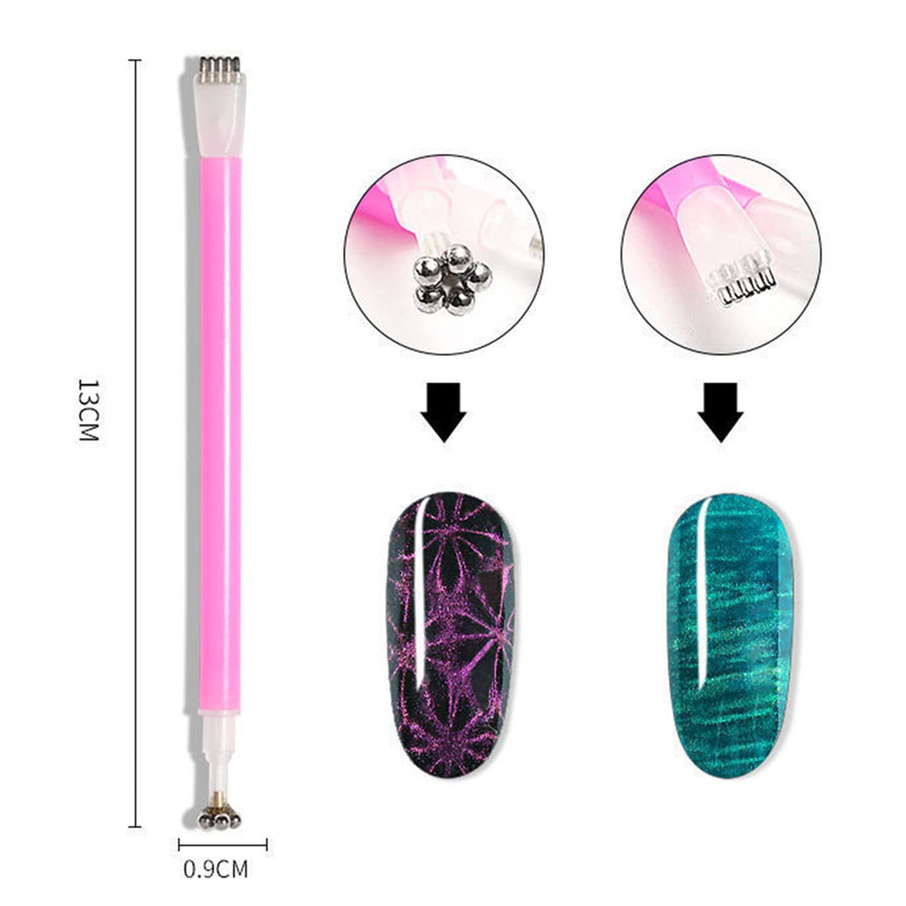 SILPECWEE cat eye magnet set on nails demonstrates dynamic patterns.