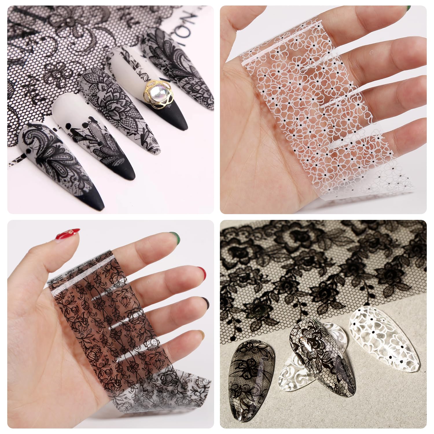 SILPECWEE holographic nail art foil adds shimmering texture.