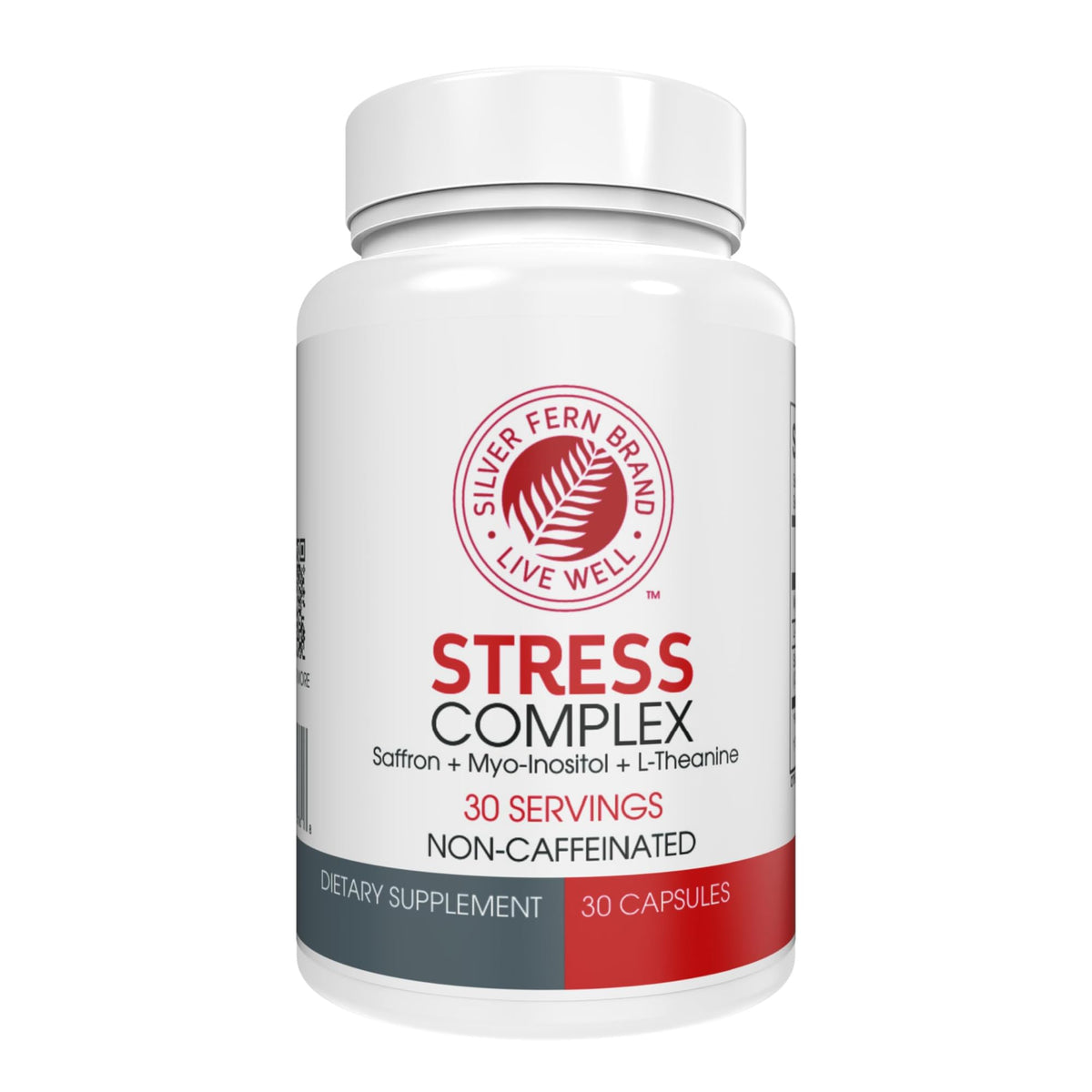 Silver Fern Stress Complex bottle offering convenient daily calm support.