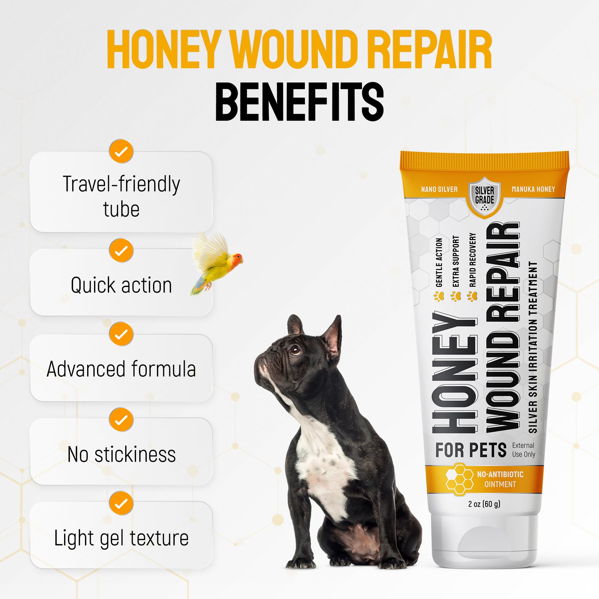 Silver Grade dog and cat skin treatment helps hot spots and minor irritations