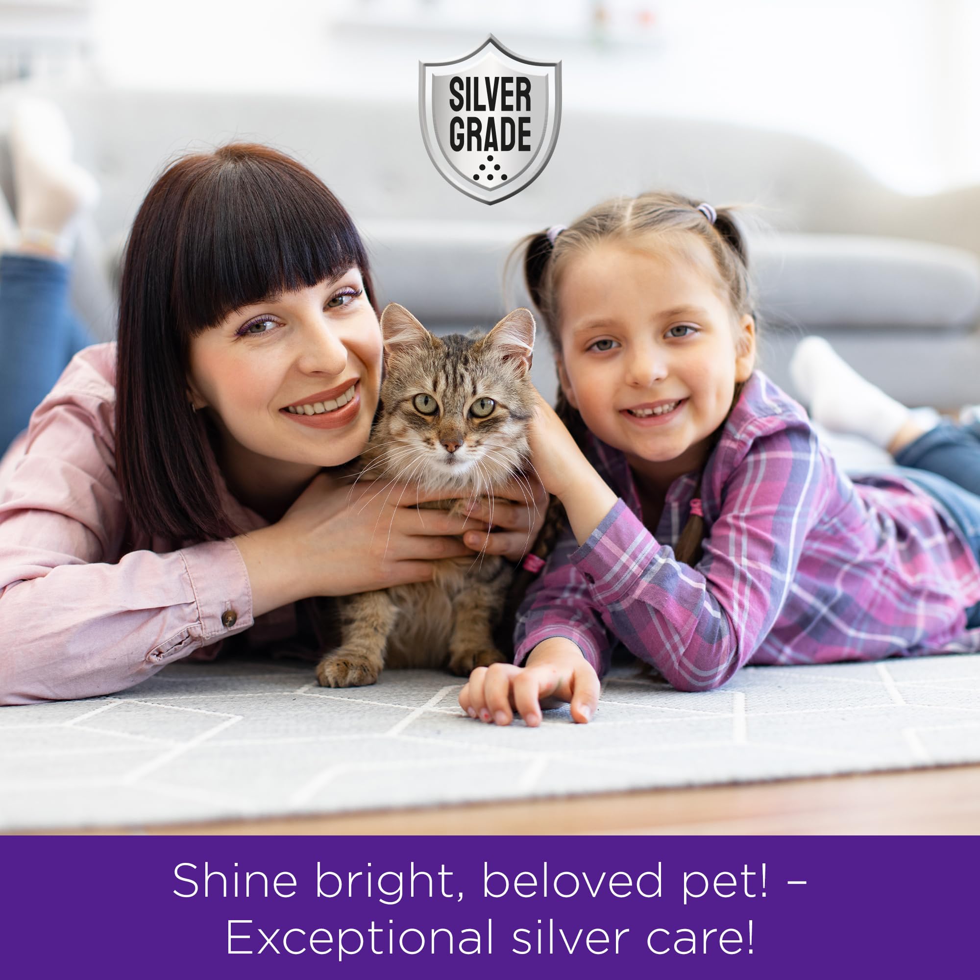SILVER GRADE 4 oz bottle enables versatile pet dental care at home.
