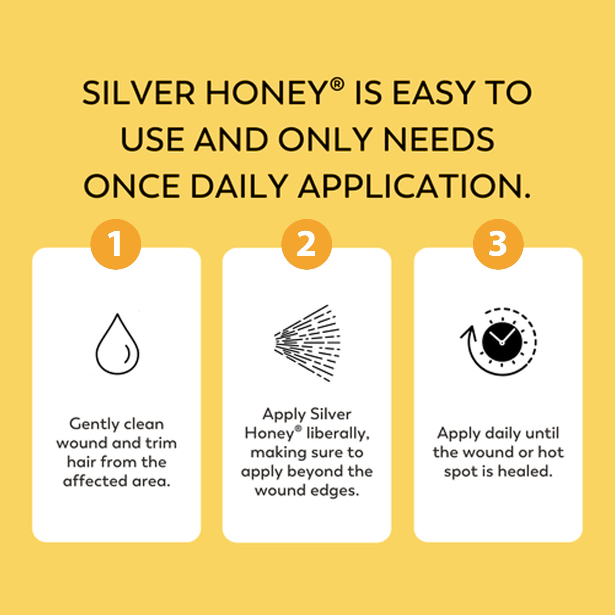 Silver Honey wound care on irritated skin close-up.