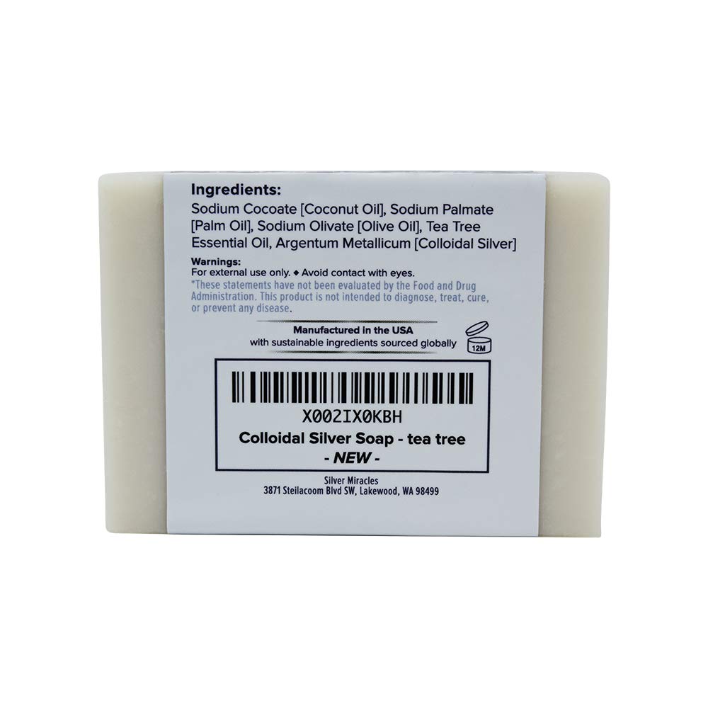 Silver Miracles tea tree soap foaming lather for sensitive skin
