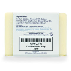 Silver Miracles unscented soap suitable for sensitive skin and daily use.