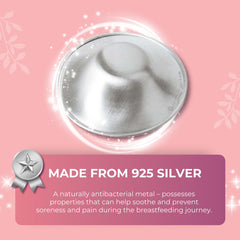 Anatomical design of Silverette shield cups for comfortable, breathable wear