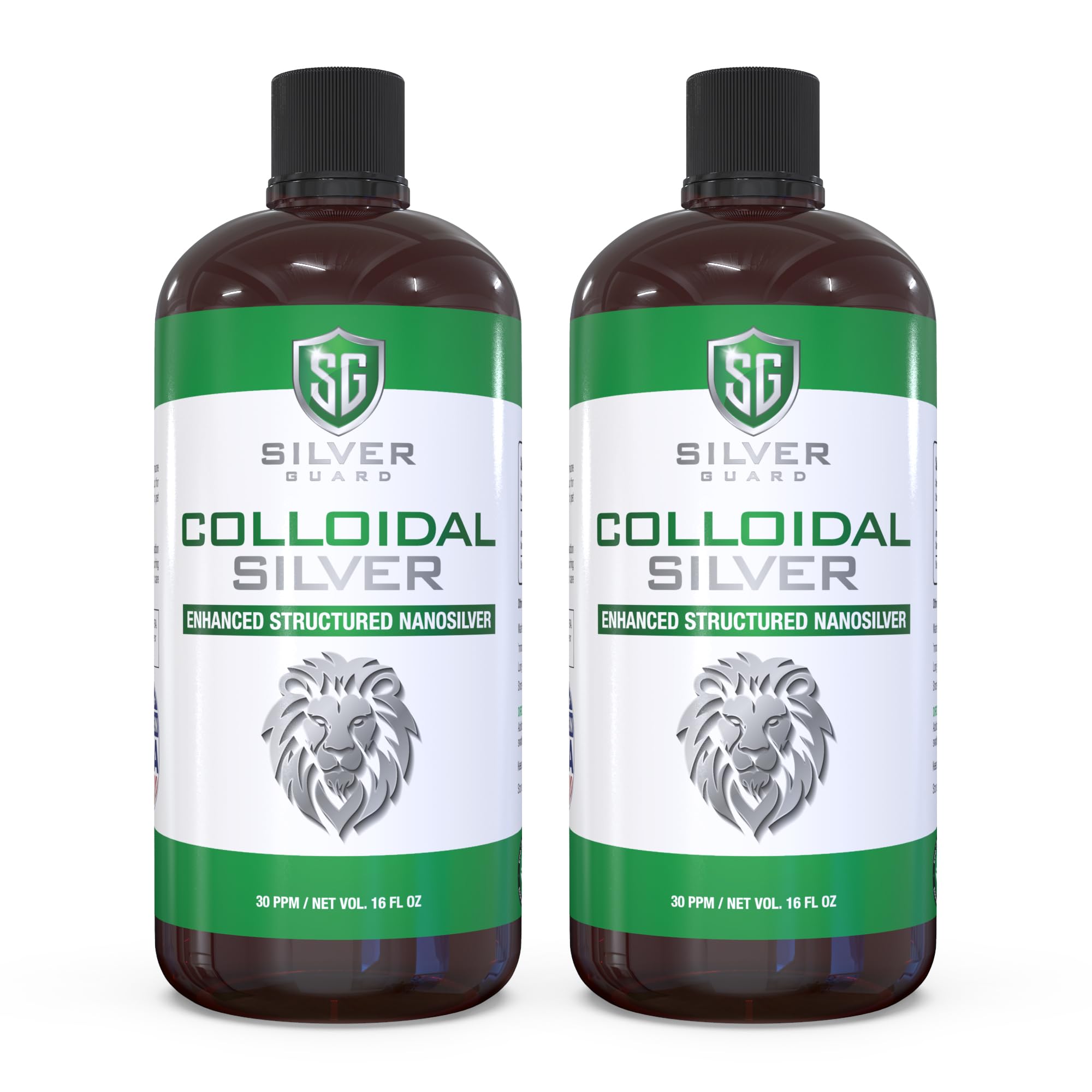 SilverGuard enhanced colloidal silver liquid bottle for daily immune-support use