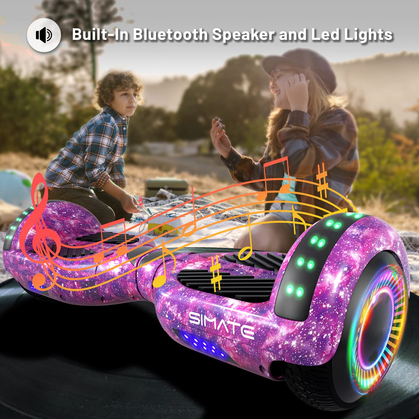 SIMATE hoverboard app control to adjust speed and lights on the go