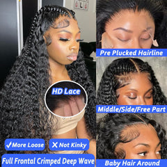 Simeider 13x6 HD lace front detail with Brazilian curly texture.