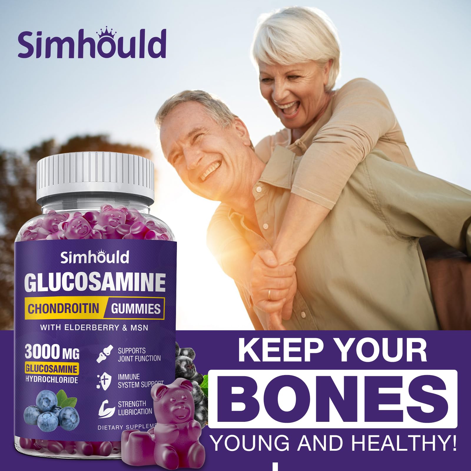 Adults using Simhould gummies in a daily wellness moment.