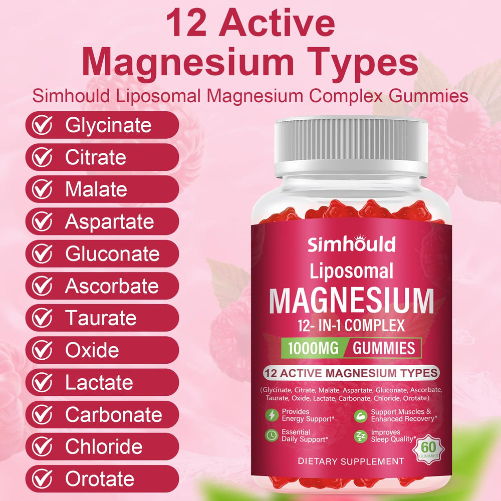 Simhould gummies serving area showing daily dose for muscle support