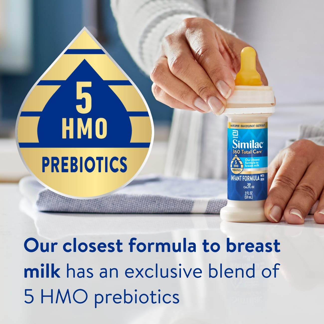 Similac 360 Total Care pack of 12 bottles for convenient home feeding.
