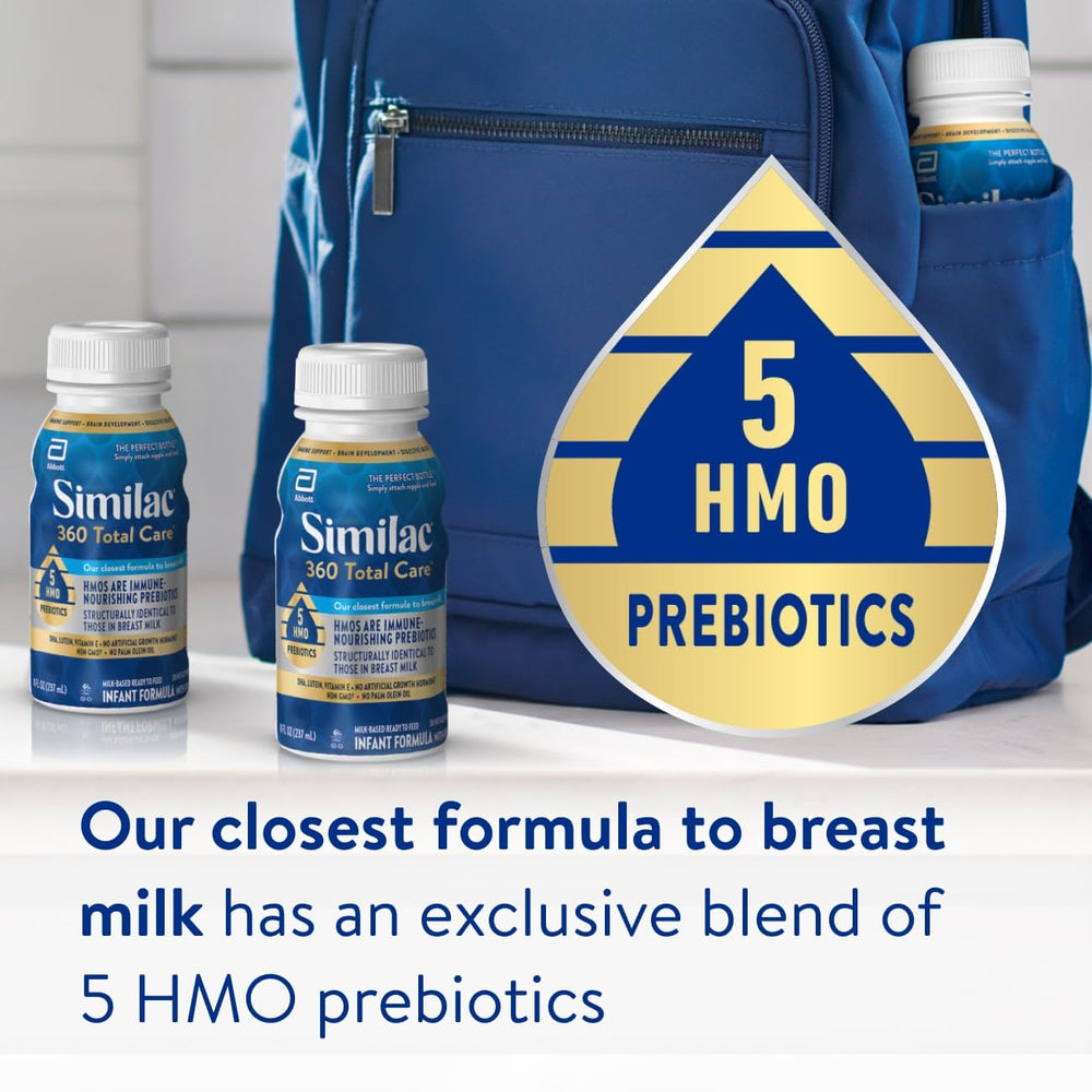 Ready-to-feed Similac 360 Total Care can for quick, mess-free feeds.