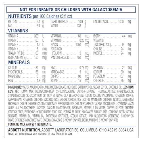 Similac 360 Total Care Sensitive ingredient list shows non-GMO components