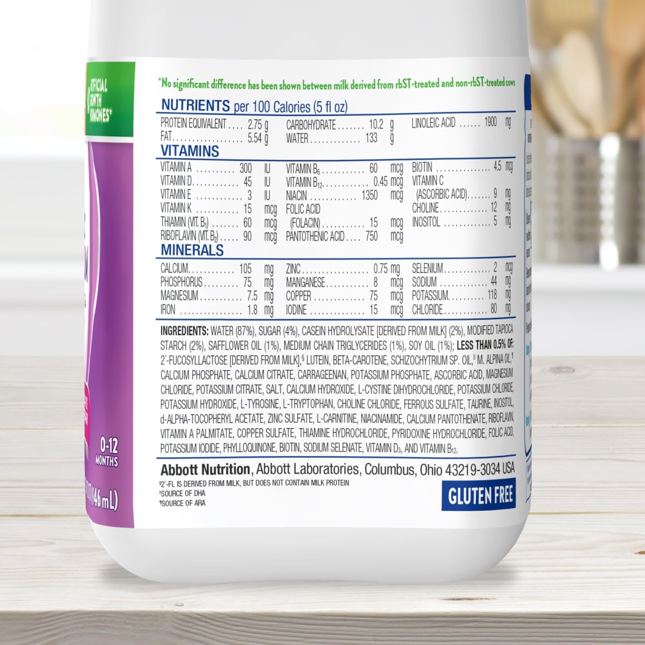 Close-up of Similac Alimentum bottle cap for mess-free feeding
