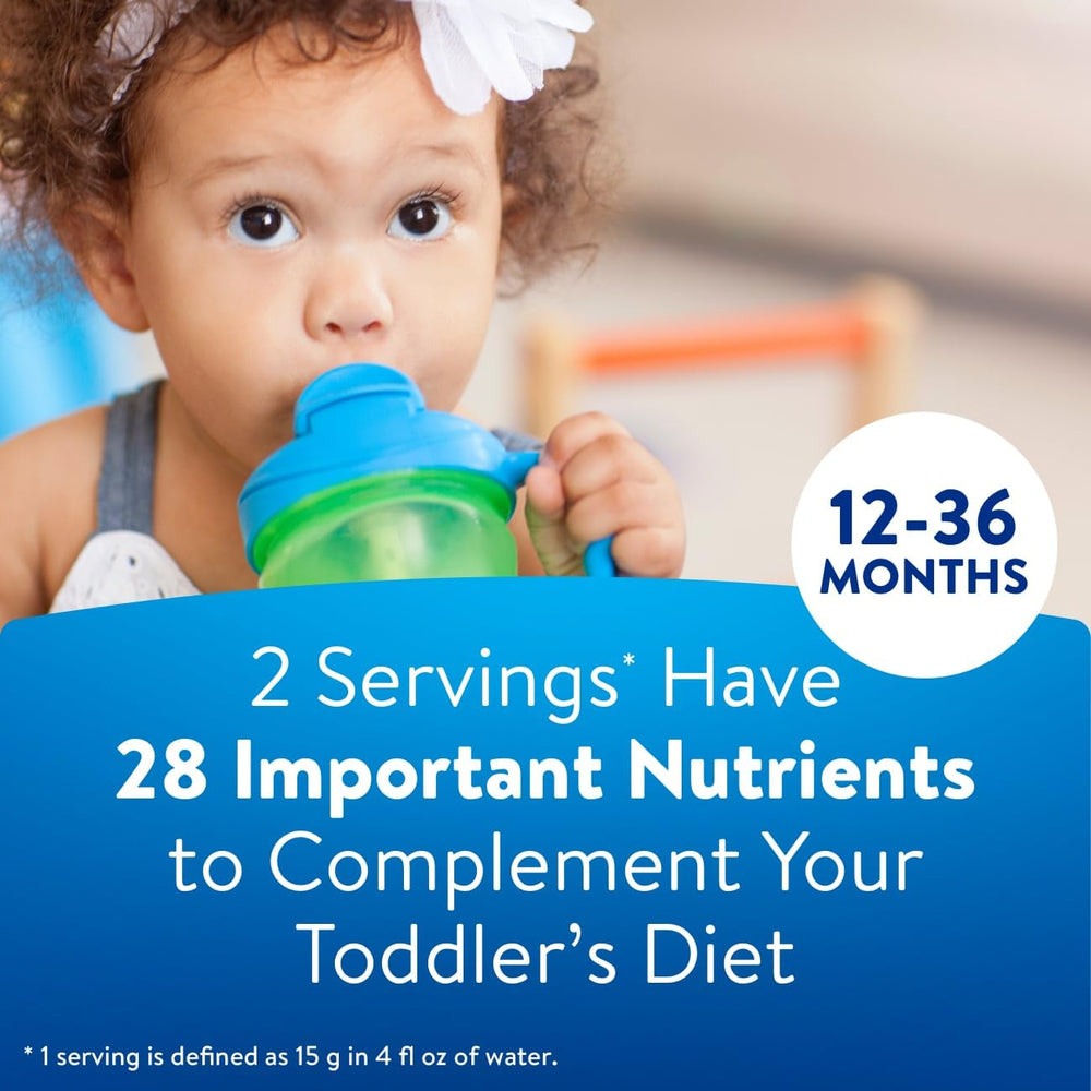Similac Go & Grow 360 nutrition facts label highlights essential nutrients.