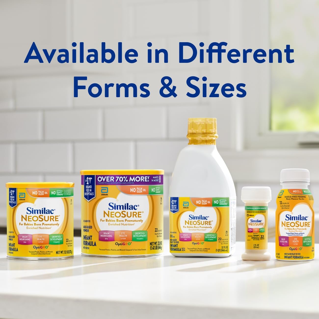 Similac NeoSure ready-to-feed on-the-go option shown.