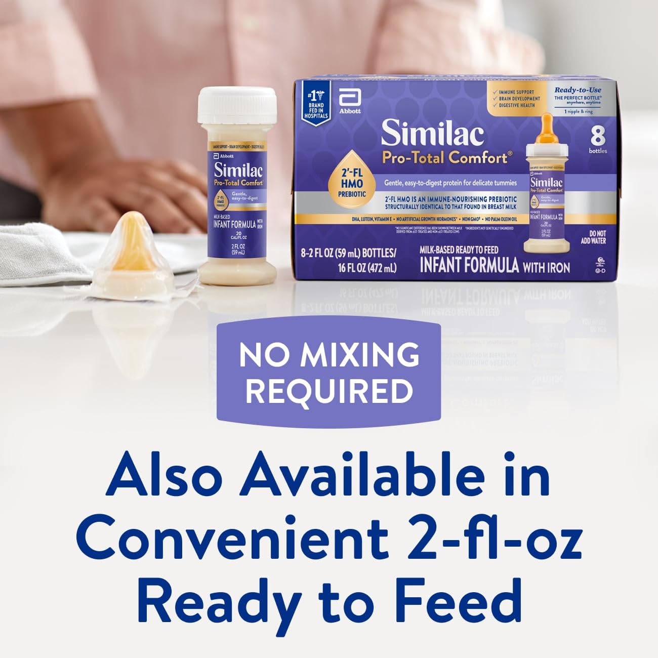 Similac Pro-Total Comfort no palm olein oil image supports calcium absorption.