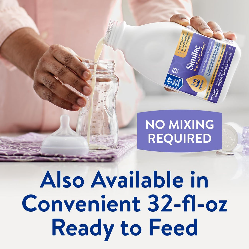 Similac Pro-Total Comfort powder-dispense captures ready-to-use formula flow.