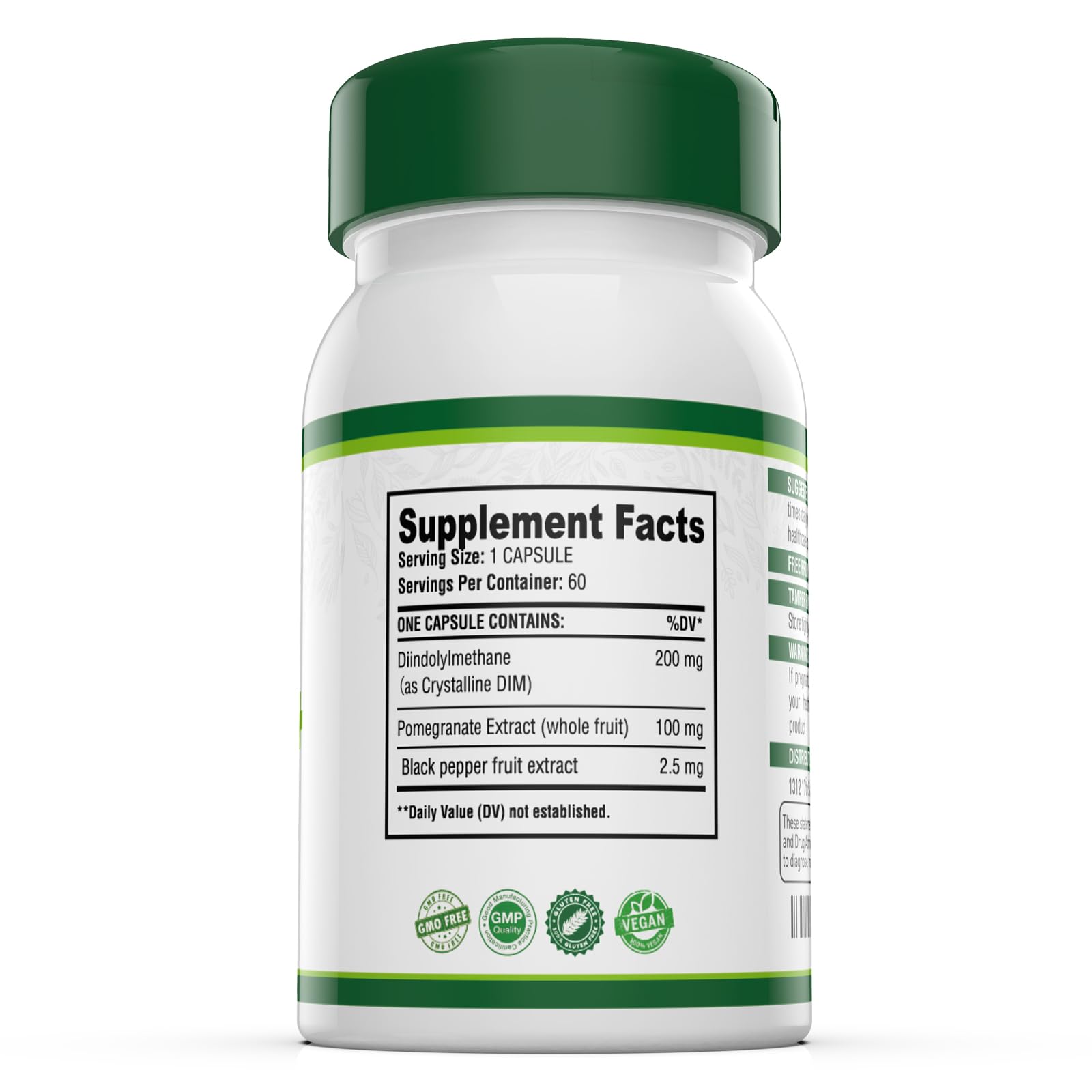 Simlike DIM pomegranate capsules closeup suggests potent absorption enhanced formula