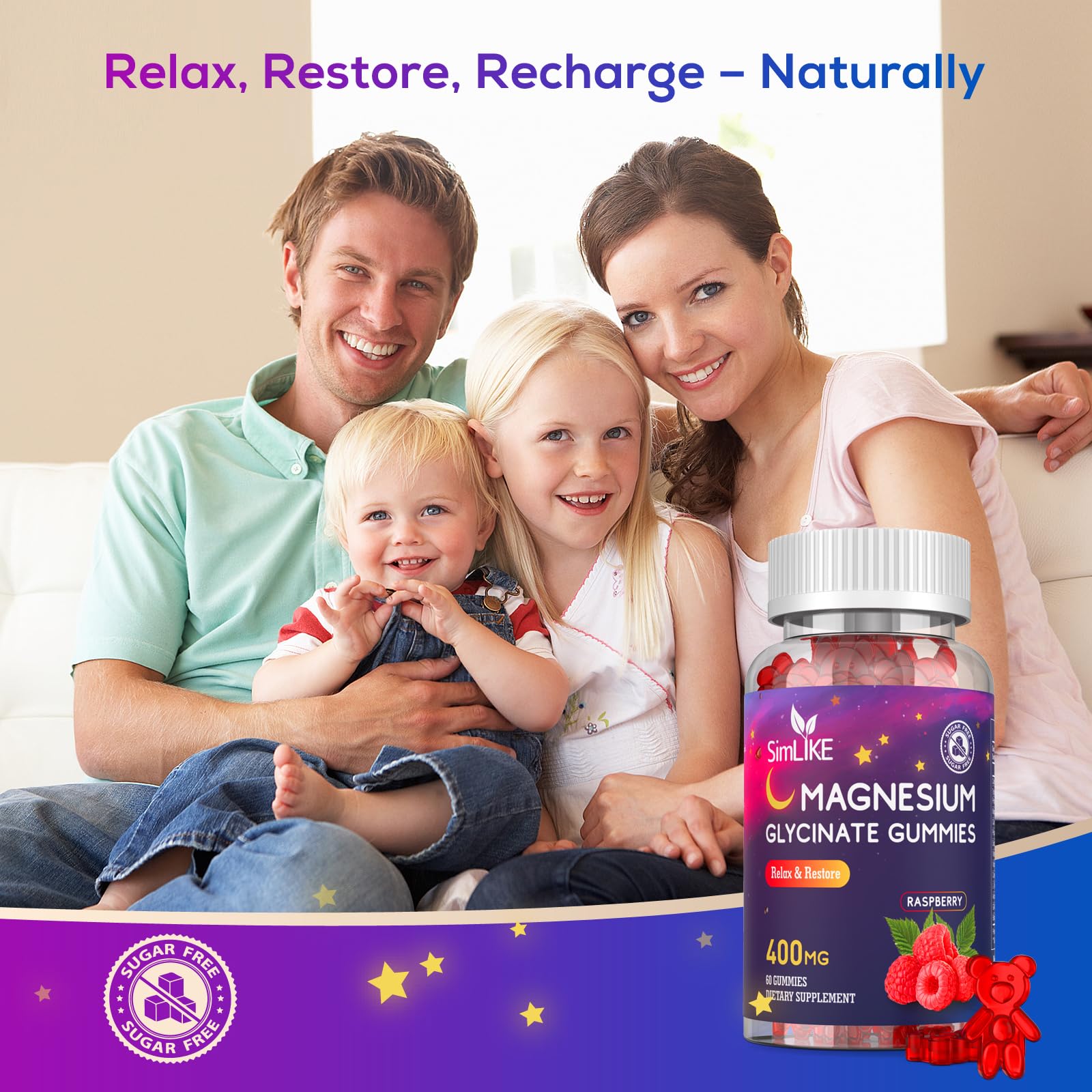 Active lifestyle scene showing gummies supporting recovery and balance.