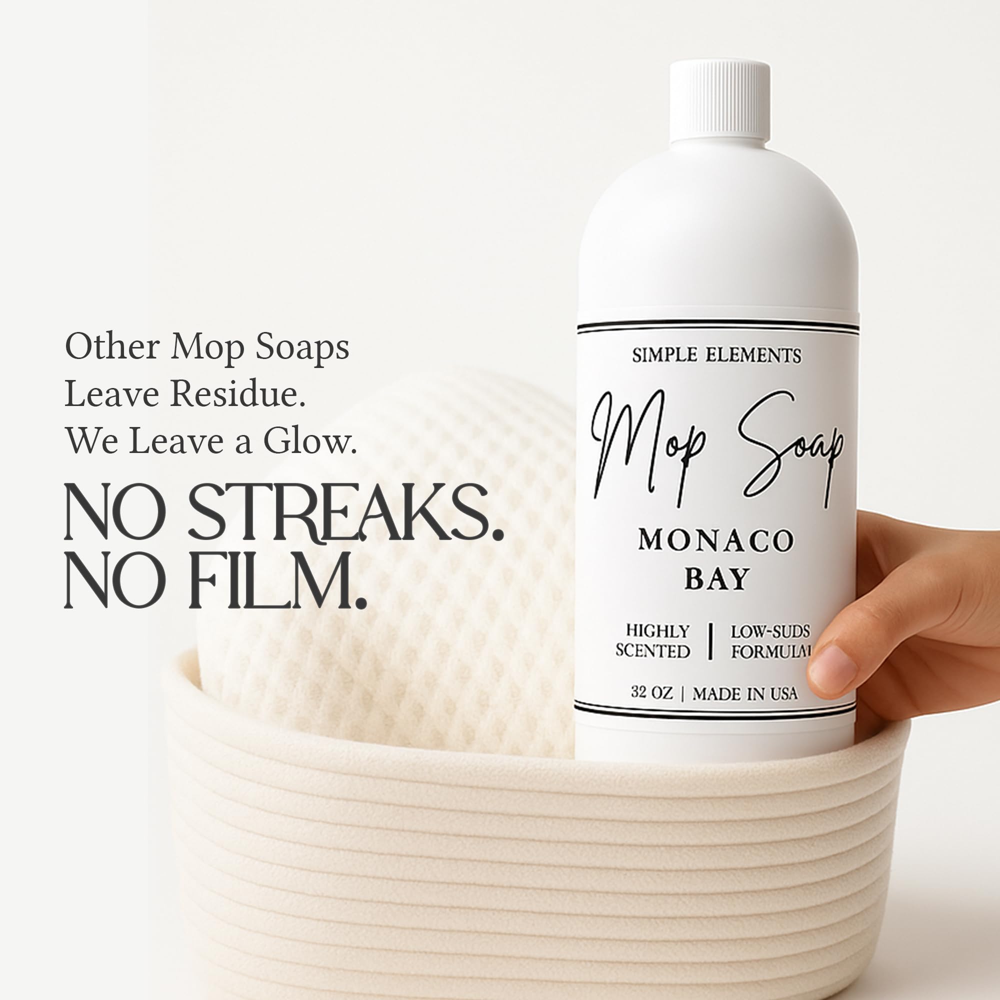 USA-made Monaco Bay label confirms trusted quality and luxury cleaning experience.