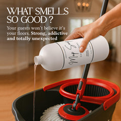 Mop in action with Santorini Silk delivering a low-suds, streak-free clean.
