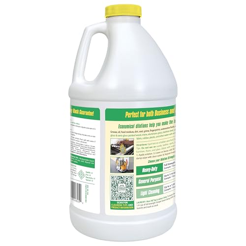 Simple Green concentrate with dilution guide for adjustable cleaning strength