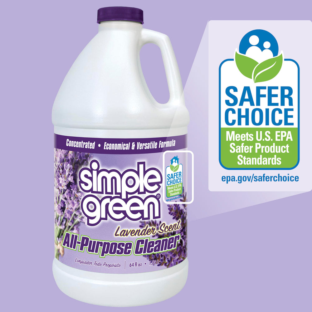 Simple Green eco-friendly Safer Choice logo emphasizes safer cleaning