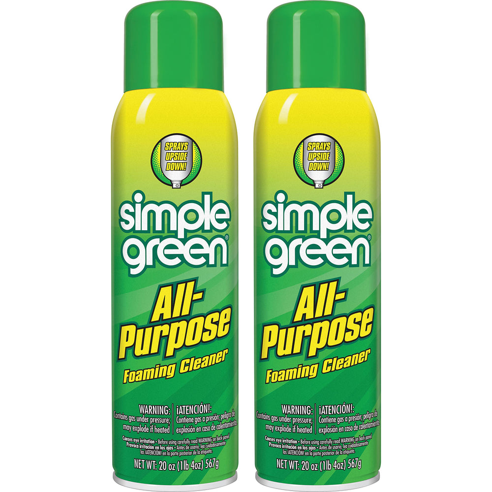 Simple Green foaming cleaner can ready to tackle kitchen grime on a surface