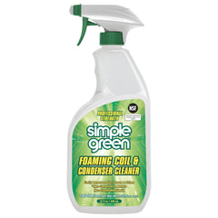 Simple Green Foaming Coil Cleaner bottle with dense foam for tough grime removal.