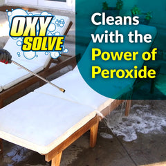Foamy spray demonstrates fast-acting grime lifting on exterior surfaces.
