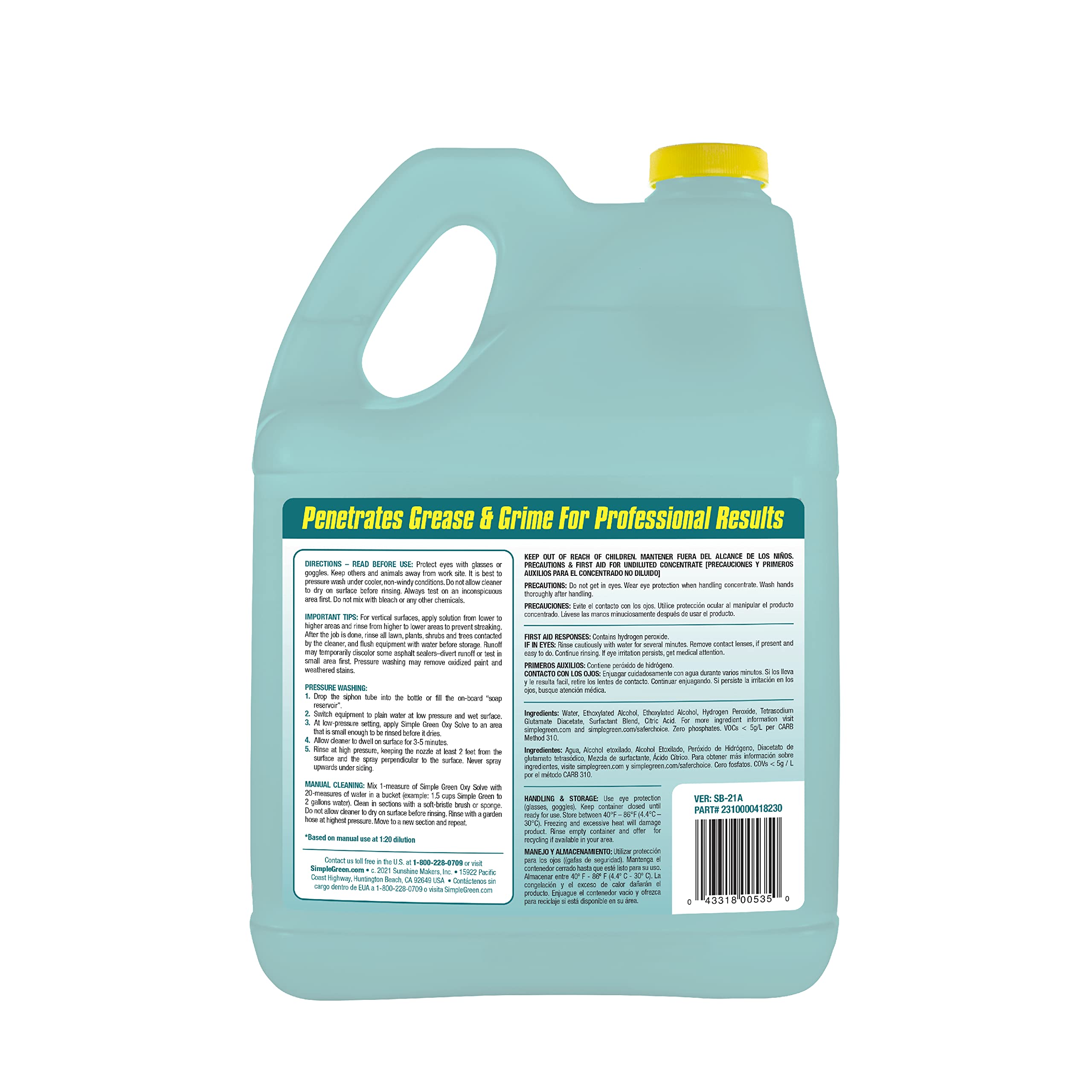Patio furniture revived with Simple Green Oxy Solve cleaner.